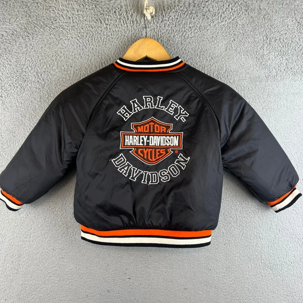 Youth Kid Harley Davidson Kids Reversible Varsity Jacket Embroidered 4T